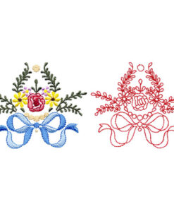 Alternative view of Floral Spray with Multi-Loop Bow