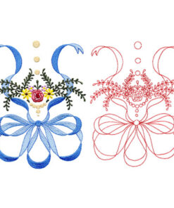 Floral Spray with Multi-Loop Bow