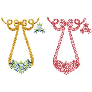 Alternative view of Oval Bow Frame and Flowers