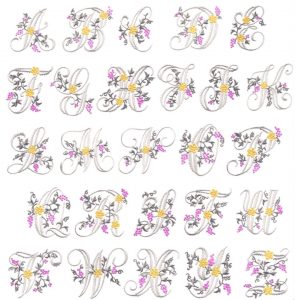 Multi-Color Antique 4" Alphabet