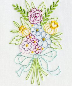 Sewing Lady and Bouquets