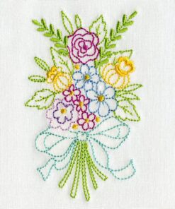 Sewing Lady and Bouquets