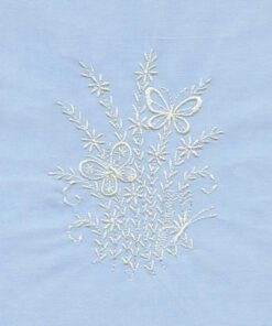 Whitework Flowers and Butterflies