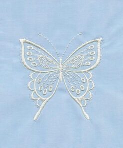 Whitework Flowers and Butterflies