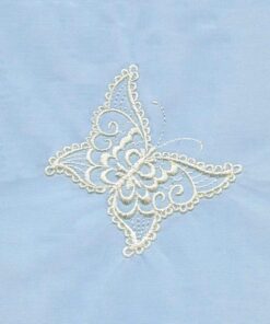Whitework Flowers and Butterflies