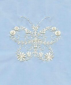 Whitework Flowers and Butterflies