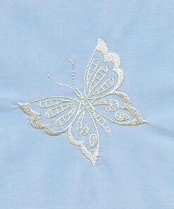 Whitework Flowers and Butterflies