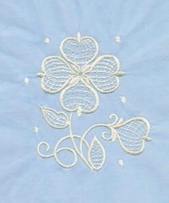 Whitework Flowers and Butterflies