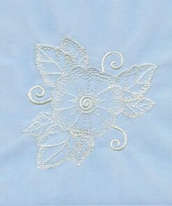 Whitework Flowers and Butterflies
