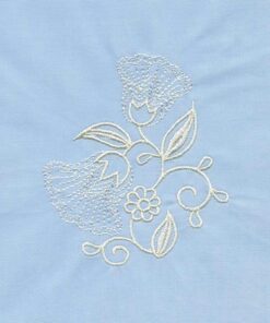 Whitework Flowers and Butterflies