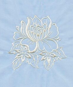 Whitework Flowers and Butterflies