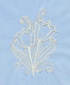 Whitework Flowers and Butterflies