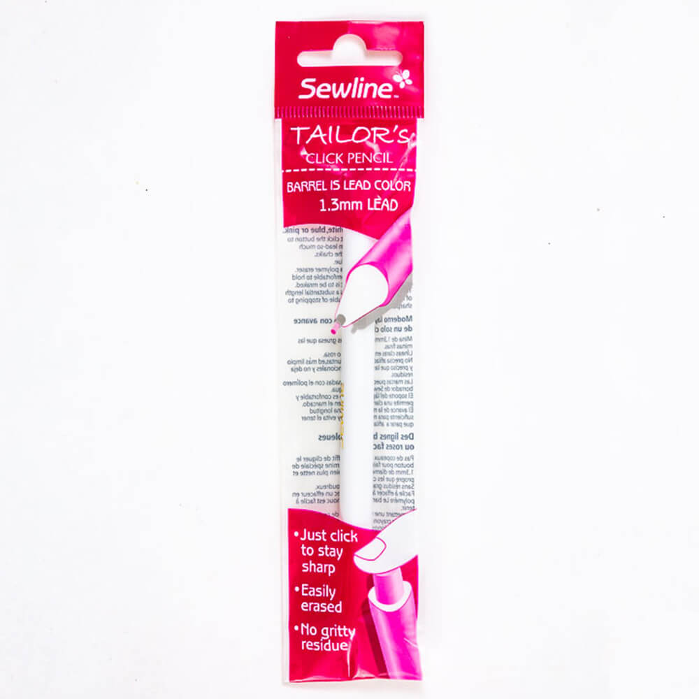 Tailor's Click Fabric Pencil 1.3mm White - for Sewline