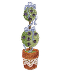 Lace & Ribbons Topiary Tree