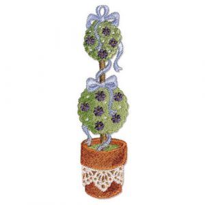 Lace & Ribbons Topiary Tree
