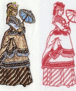 Gorgeous Godey's Parasol Lady