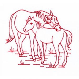 Rose with Butterfly and Horse & Colt
