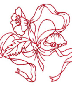 Flower with Ribbon and Swan I