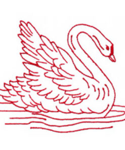 Flower with Ribbon and Swan I