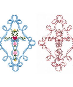 Ribbon-Framed Floral