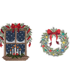 Holiday Window and Holiday Wreath