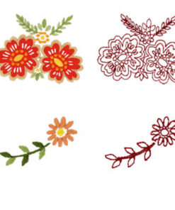 Jeweled Floral Designs 1 & 2