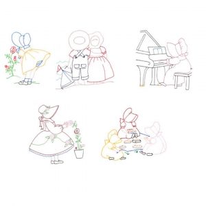 Old-Time Color-Line Quilt Designs