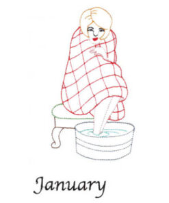 Warming Up (January Old-Time Color-Line Quilt Design)