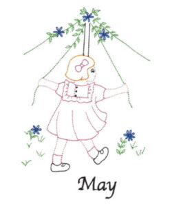 Maypole (May Old-Time Color-Line Quilt Design)
