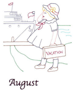 Boarding a Cruise Ship (August Old-Time Color-Line Quilt Design)