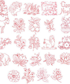 2010 Redwork Quilt Designs