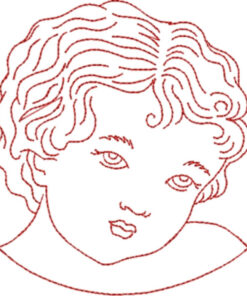 A Child's Face (Redwork Quilt Design)
