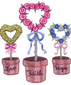 Love, Hope & Faith Flower Pots