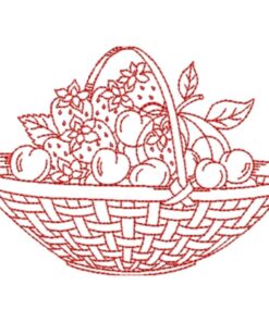 Fruit Basket (Redwork Quilt Design)