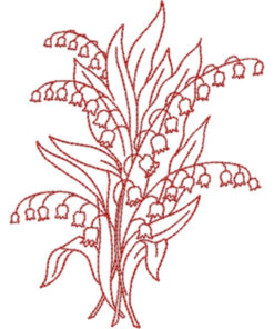 Lily of the Valley (Redwork Quilt Design)