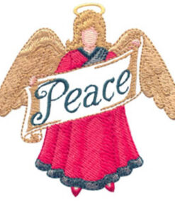 Peace Angel and Filled Christmas Stocking