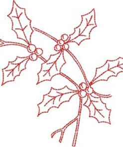 Twigs & Berries (Redwork Quilt Design)