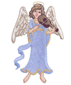 Young Angel Playing Violin 2 and Watching Over You