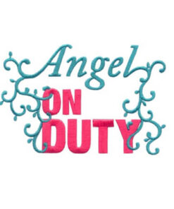 Adult Angel Holding Dove and Angel on Duty