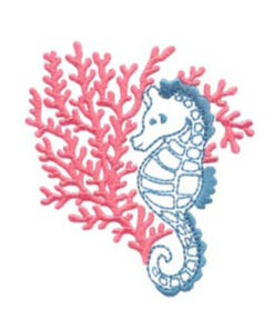 Seahorse and Peace Wreath