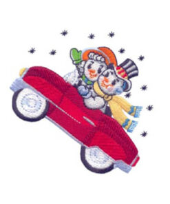 Snow Couple and Cutwork Basket