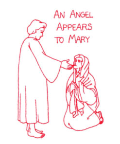 Bible Stories Redwork Quilt