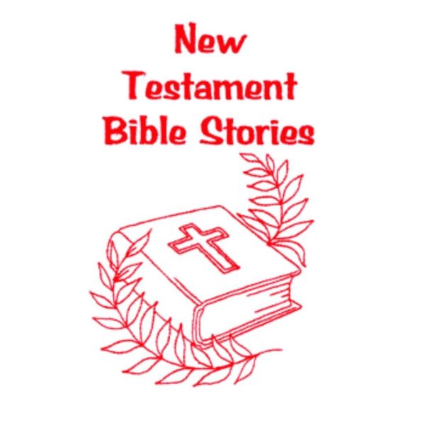 Bible Stories Redwork Quilt