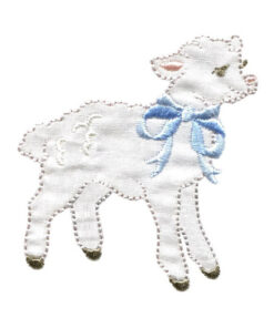 Bunny and Lamb in Fabric Shadow Applique and Happy Easter Towel