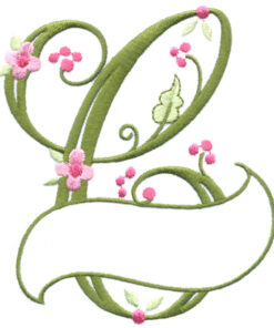 Floral Ribbon Alphabet & Letters