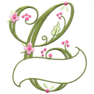 Floral Ribbon Alphabet & Letters