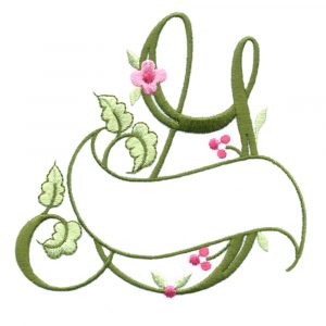 Floral Ribbon Alphabet & Letters
