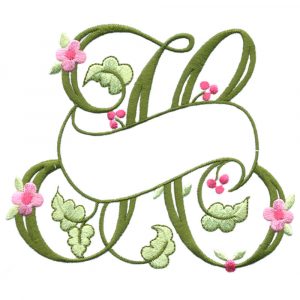 Floral Ribbon Alphabet & Letters