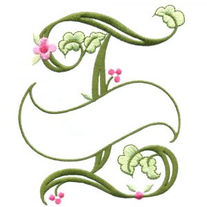 Floral Ribbon Alphabet & Letters