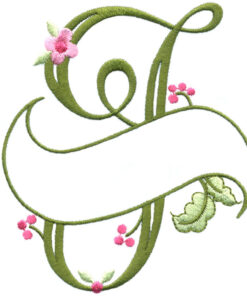 Floral Ribbon Alphabet & Letters